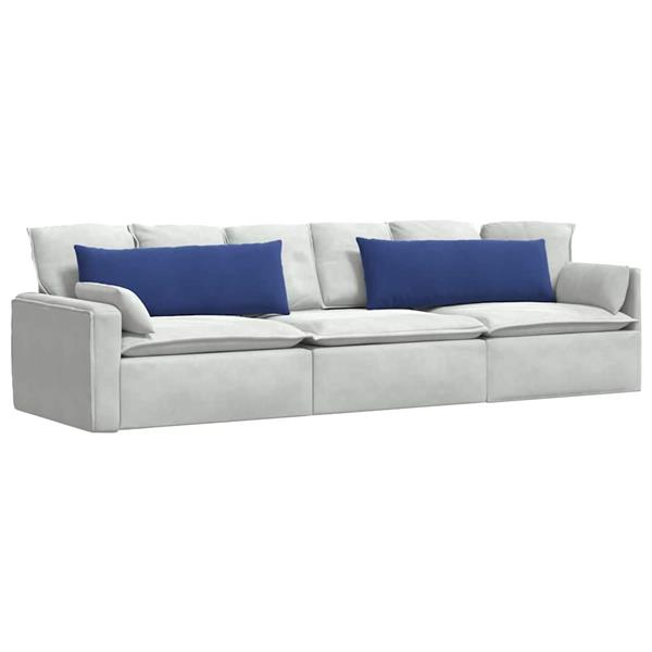 Grote foto vidaxl sofa kussens 2 pcs politieblauw 120 x 40 cm katoen stof huis en inrichting woningdecoratie