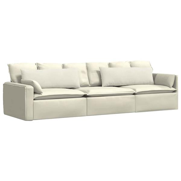 Grote foto vidaxl sofa kussens 2 pcs cr me 120 x 40 cm katoen stof huis en inrichting woningdecoratie
