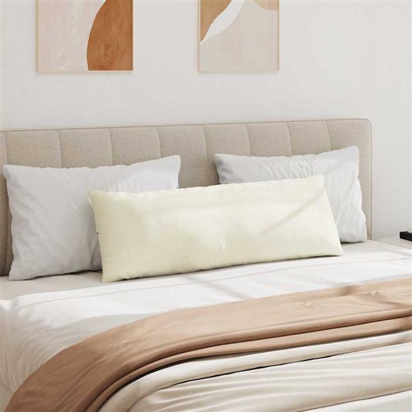Grote foto vidaxl sofa kussens 2 pcs cr me 120 x 40 cm katoen stof huis en inrichting woningdecoratie