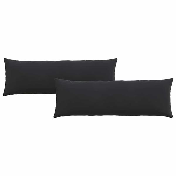 Grote foto vidaxl sofa kussens 2 pcs zwart 120 x 40 cm katoen stof huis en inrichting woningdecoratie