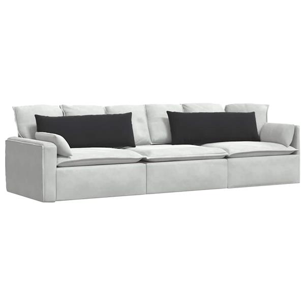 Grote foto vidaxl sofa kussens 2 pcs zwart 120 x 40 cm katoen stof huis en inrichting woningdecoratie