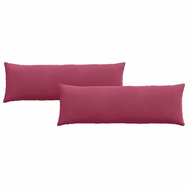 Grote foto vidaxl sofa kussens 2 pcs wijnrood 120 x 40 cm katoen stof huis en inrichting woningdecoratie