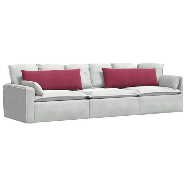 Grote foto vidaxl sofa kussens 2 pcs wijnrood 120 x 40 cm katoen stof huis en inrichting woningdecoratie