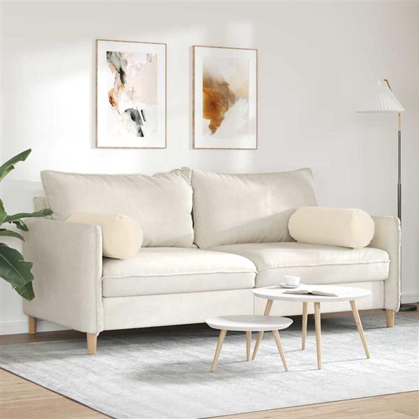 Grote foto vidaxl bolster kussens 2 pcs beige 25 x 70 cm microvezel stof huis en inrichting woningdecoratie