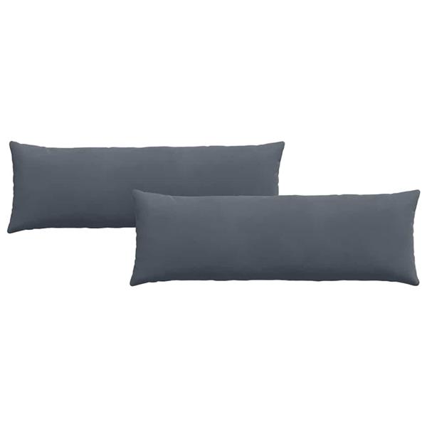 Grote foto vidaxl sofa kussens 2 pcs donkergrijs 120 x 40 cm katoen stof huis en inrichting woningdecoratie