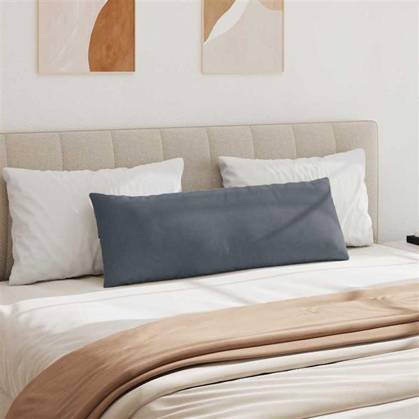 Grote foto vidaxl sofa kussens 2 pcs donkergrijs 120 x 40 cm katoen stof huis en inrichting woningdecoratie