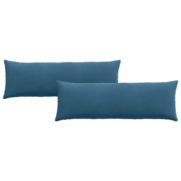 Grote foto vidaxl sofa kussens 2 pcs blauw 120 x 40 cm katoen stof huis en inrichting woningdecoratie