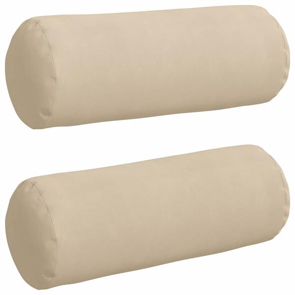 Grote foto vidaxl bolster kussens 2 pcs cr me 25 x 70 cm microvezel stof huis en inrichting woningdecoratie