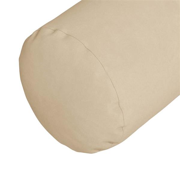 Grote foto vidaxl bolster kussens 2 pcs cr me 25 x 70 cm microvezel stof huis en inrichting woningdecoratie