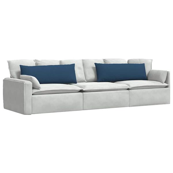 Grote foto vidaxl sofa kussens 2 pcs blauw 120 x 40 cm stof huis en inrichting woningdecoratie