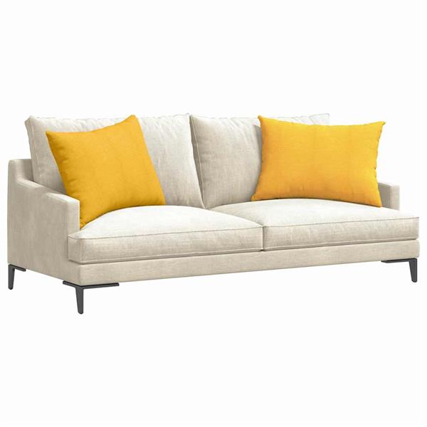 Grote foto vidaxl sofa kussens 2 pcs lichtgeel 70 x 50 cm katoen stof huis en inrichting woningdecoratie