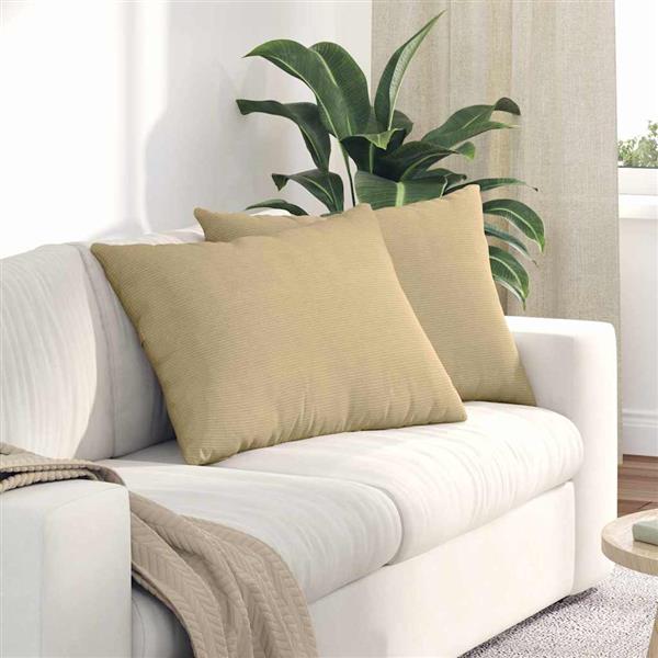 Grote foto vidaxl sofa kussens 2 pcs grijs groen 70 x 50 cm katoen stof huis en inrichting woningdecoratie