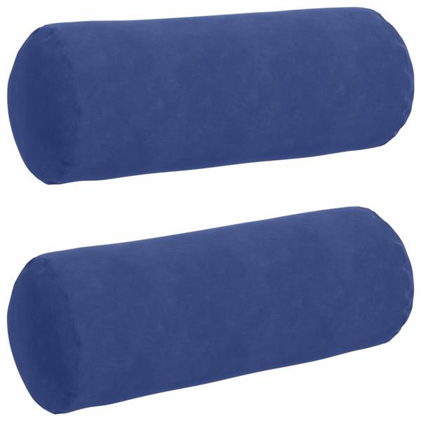 Grote foto vidaxl bolster kussens 2 pcs politieblauw 25 x 70 cm katoen stof huis en inrichting woningdecoratie
