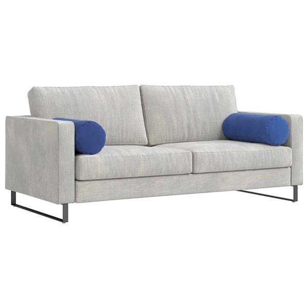 Grote foto vidaxl bolster kussens 2 pcs politieblauw 25 x 70 cm katoen stof huis en inrichting woningdecoratie