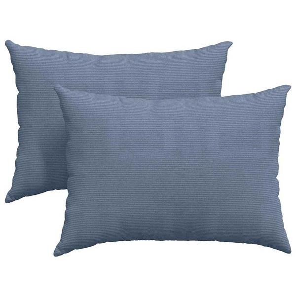 Grote foto vidaxl sofa kussens 2 pcs blauw 70 x 50 cm katoen stof huis en inrichting woningdecoratie