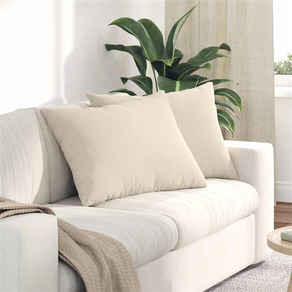 Grote foto vidaxl sofa kussens 2 pcs beige 70 x 50 cm stof huis en inrichting woningdecoratie