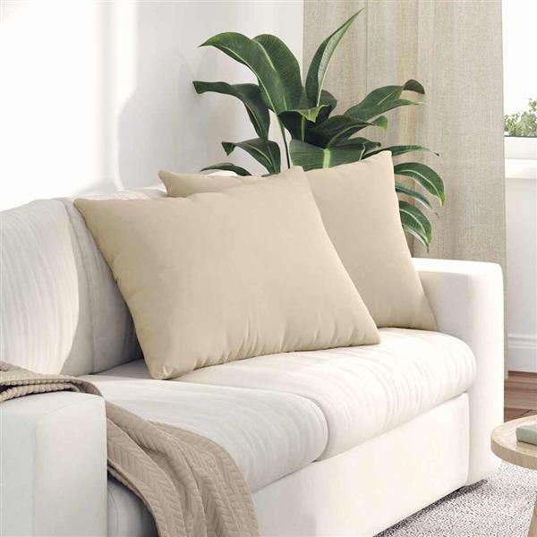 Grote foto vidaxl sofa kussens 2 pcs cr me 70 x 50 cm stof huis en inrichting woningdecoratie