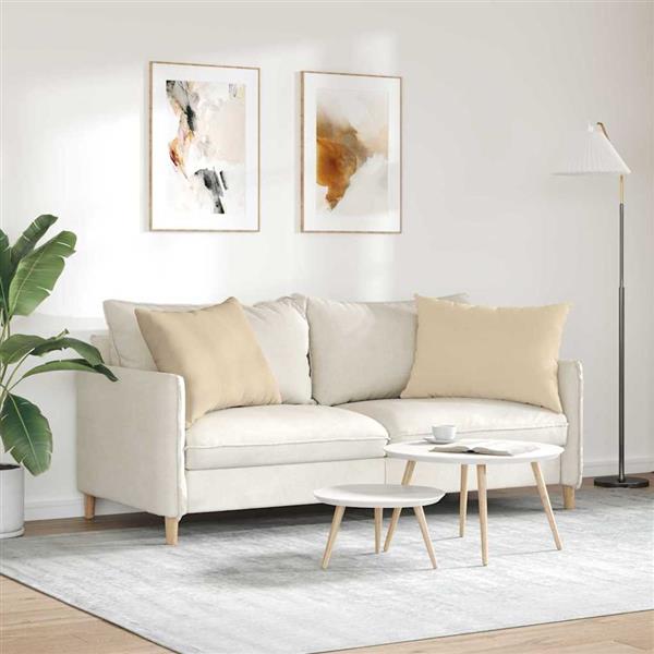 Grote foto vidaxl sofa kussens 2 pcs cr me 70 x 50 cm stof huis en inrichting woningdecoratie