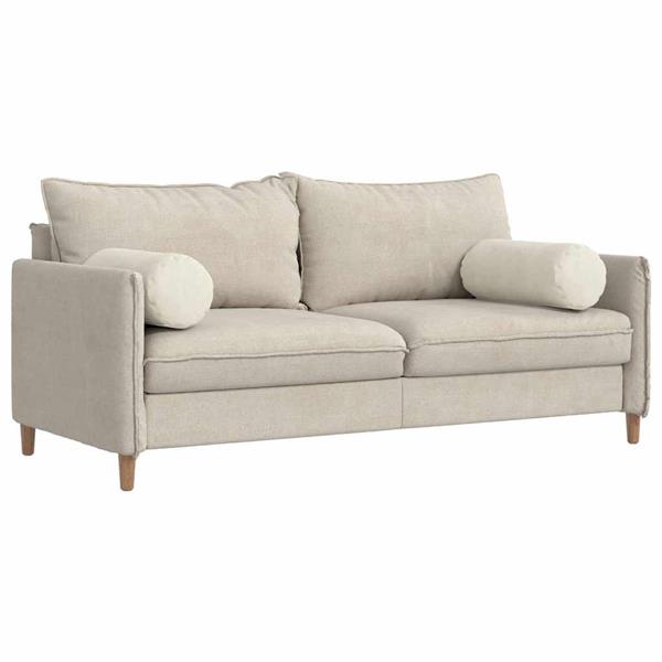 Grote foto vidaxl bolster kussens 2 pcs cr me 25 x 70 cm katoen stof huis en inrichting woningdecoratie
