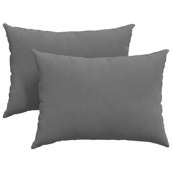 Grote foto vidaxl sofa kussens 2 pcs donkergrijs 70 x 50 cm stof huis en inrichting woningdecoratie