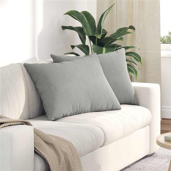 Grote foto vidaxl sofa kussens 2 pcs lichtgrijs 70 x 50 cm stof huis en inrichting woningdecoratie