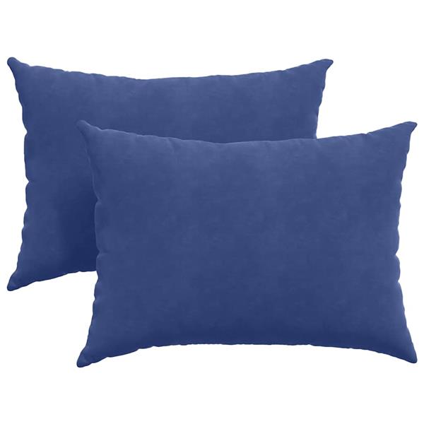 Grote foto vidaxl sofa kussens 2 pcs politieblauw 70 x 50 cm katoen stof huis en inrichting woningdecoratie