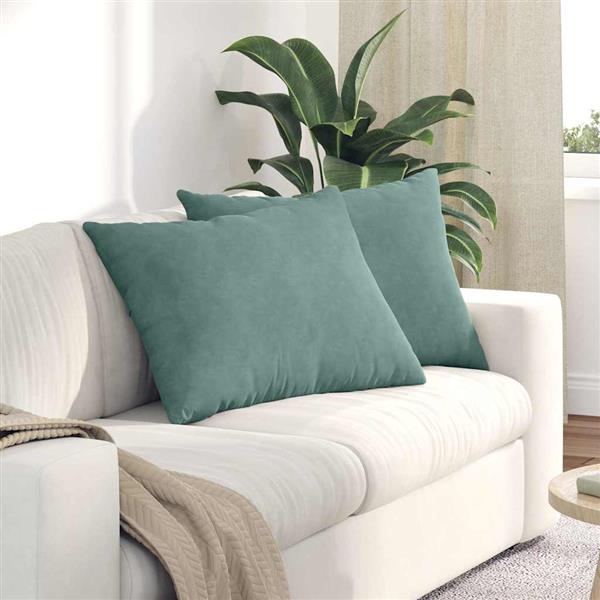 Grote foto vidaxl sofa kussens 2 pcs zeegroen 70 x 50 cm katoen stof huis en inrichting woningdecoratie