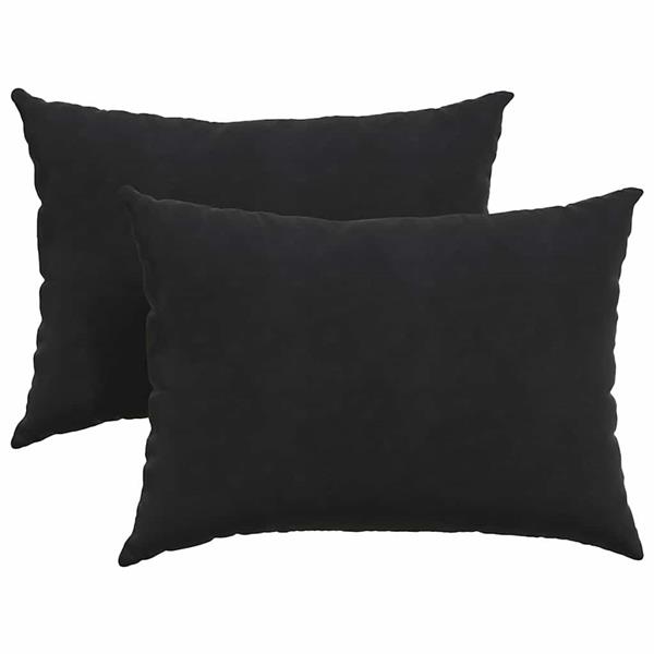 Grote foto vidaxl sofa kussens 2 pcs zwart 70 x 50 cm katoen stof huis en inrichting woningdecoratie