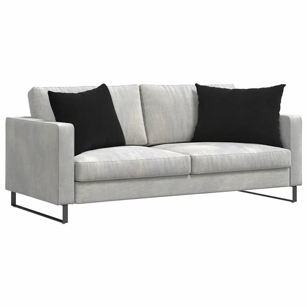 Grote foto vidaxl sofa kussens 2 pcs zwart 70 x 50 cm katoen stof huis en inrichting woningdecoratie