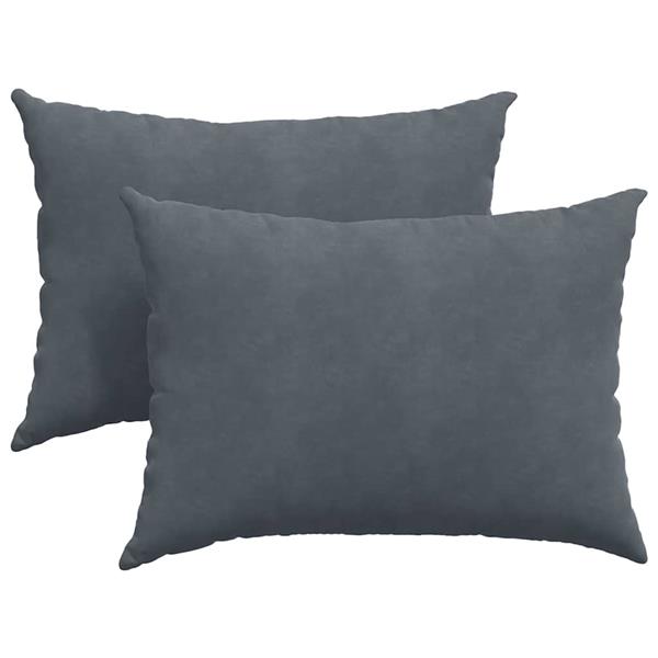 Grote foto vidaxl sofa kussens 2 pcs donkergrijs 70 x 50 cm katoen stof huis en inrichting woningdecoratie