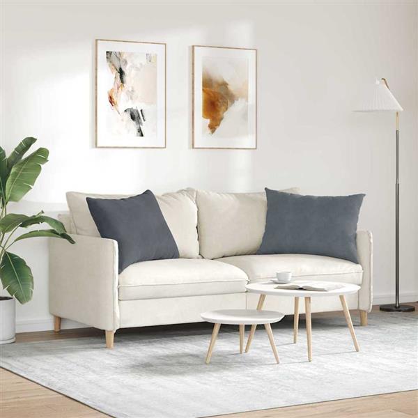 Grote foto vidaxl sofa kussens 2 pcs donkergrijs 70 x 50 cm katoen stof huis en inrichting woningdecoratie