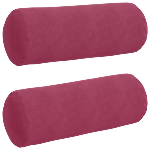 Grote foto vidaxl bolster kussens 2 pcs wijnrood 25 x 70 cm katoen stof huis en inrichting woningdecoratie