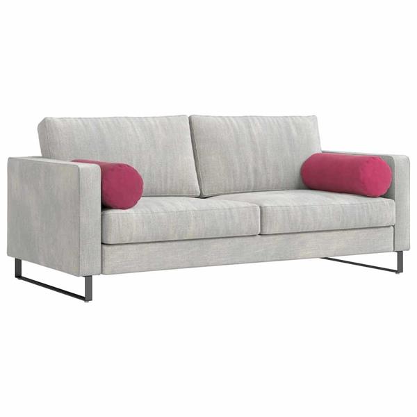 Grote foto vidaxl bolster kussens 2 pcs wijnrood 25 x 70 cm katoen stof huis en inrichting woningdecoratie