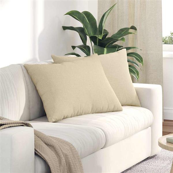 Grote foto vidaxl sofa kussens 2 pcs cr me 70 x 50 cm stof huis en inrichting woningdecoratie