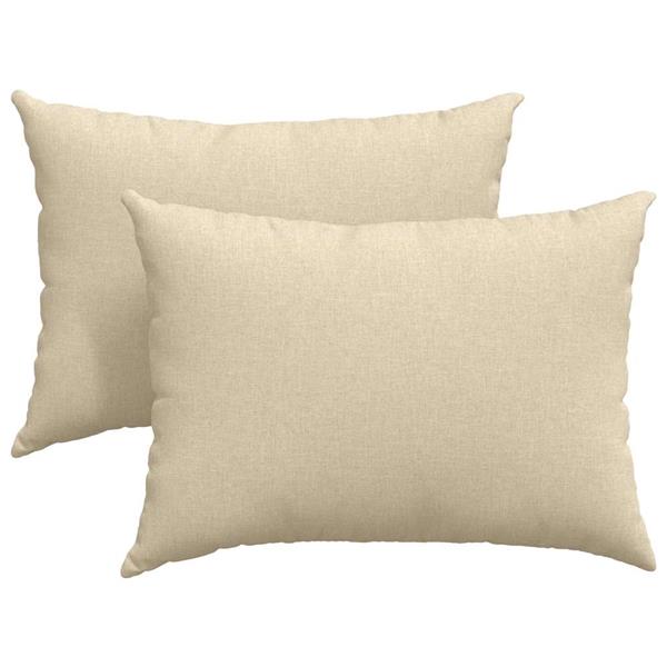 Grote foto vidaxl sofa kussens 2 pcs cr me 70 x 50 cm stof huis en inrichting woningdecoratie
