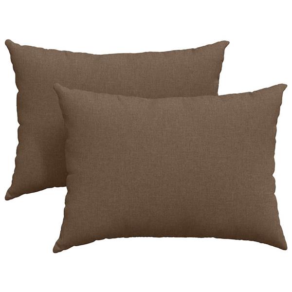 Grote foto vidaxl sofa kussens 2 pcs bruin 70 x 50 cm stof huis en inrichting woningdecoratie