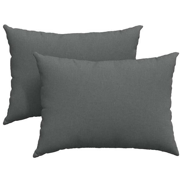 Grote foto vidaxl sofa kussens 2 pcs donkergrijs 70 x 50 cm stof huis en inrichting woningdecoratie