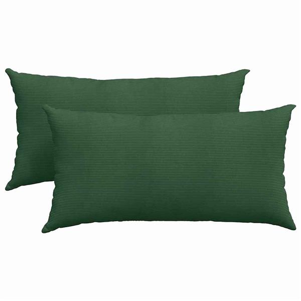 Grote foto vidaxl sofa kussens 2 pcs donkergroen 80 x 40 cm katoen stof huis en inrichting woningdecoratie