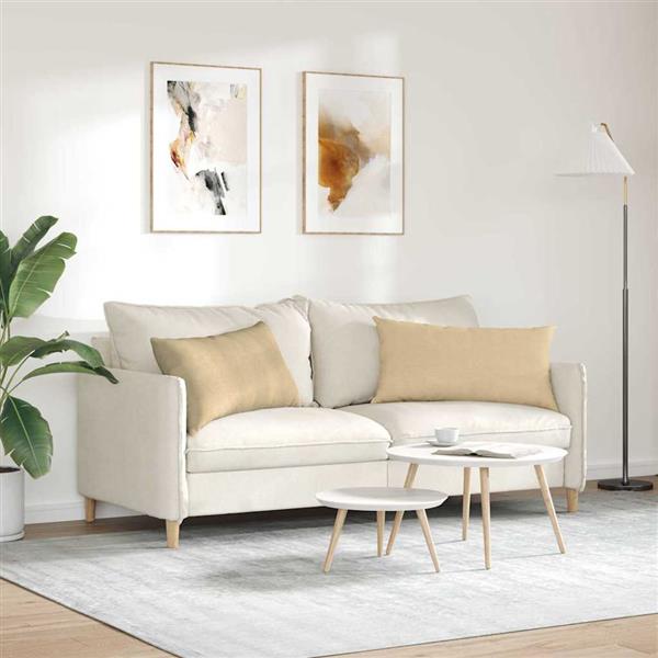 Grote foto vidaxl sofa kussens 2 pcs grijs groen 80 x 40 cm katoen stof huis en inrichting woningdecoratie