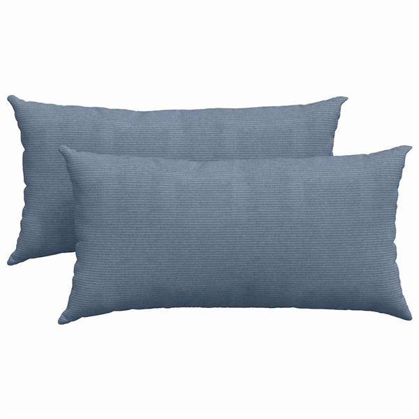 Grote foto vidaxl sofa kussens 2 pcs blauw 80 x 40 cm katoen stof huis en inrichting woningdecoratie