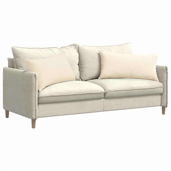 Grote foto vidaxl sofa kussens 2 pcs cr me 80 x 40 cm katoen stof huis en inrichting woningdecoratie