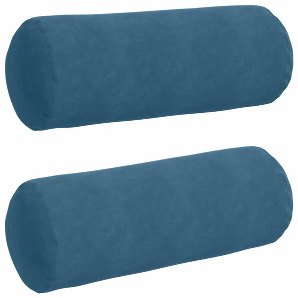 Grote foto vidaxl bolster kussens 2 pcs blauw 25 x 70 cm katoen stof huis en inrichting woningdecoratie