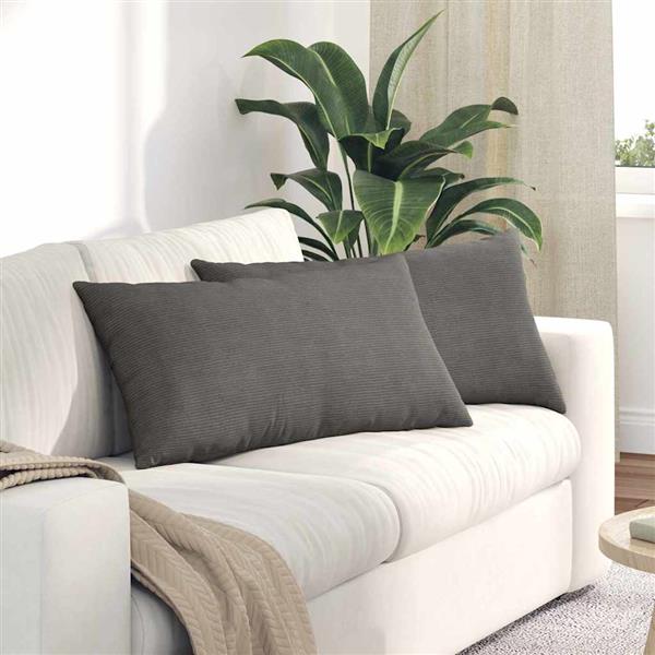 Grote foto vidaxl sofa kussens 2 pcs lichtgrijs 80 x 40 cm katoen stof huis en inrichting woningdecoratie