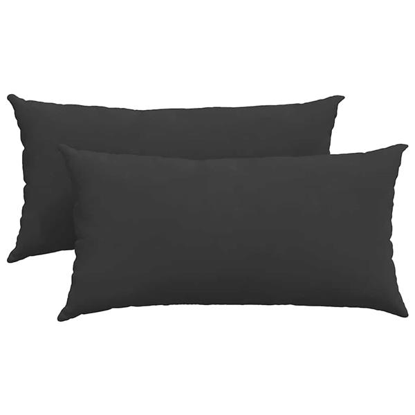 Grote foto vidaxl sofa kussens 2 pcs zwart 80 x 40 cm stof huis en inrichting woningdecoratie