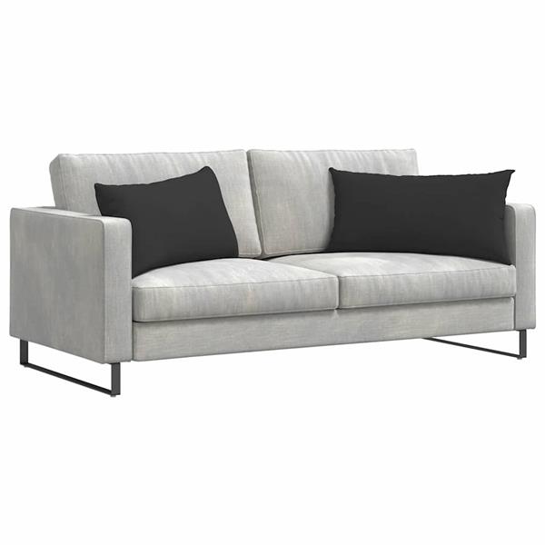 Grote foto vidaxl sofa kussens 2 pcs zwart 80 x 40 cm stof huis en inrichting woningdecoratie