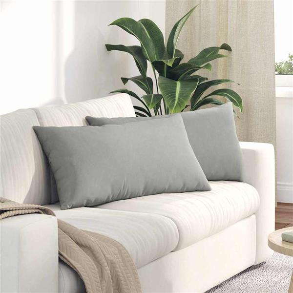Grote foto vidaxl sofa kussens 2 pcs lichtgrijs 80 x 40 cm stof huis en inrichting woningdecoratie
