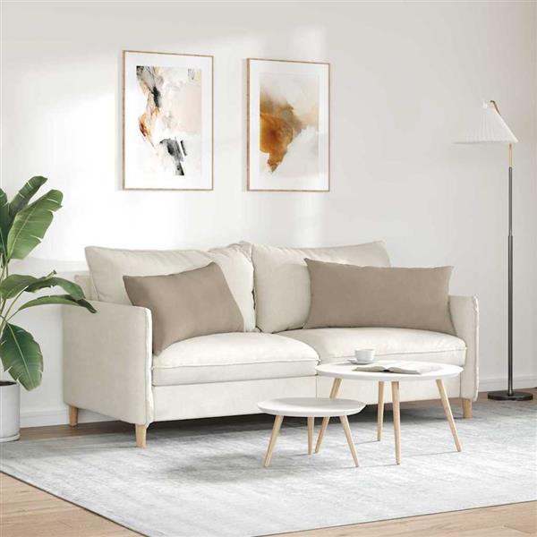 Grote foto vidaxl sofa kussens 2 pcs taupe 80 x 40 cm stof huis en inrichting woningdecoratie