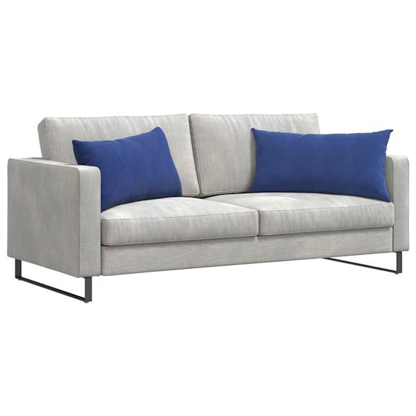 Grote foto vidaxl sofa kussens 2 pcs politieblauw 80 x 40 cm katoen stof huis en inrichting woningdecoratie