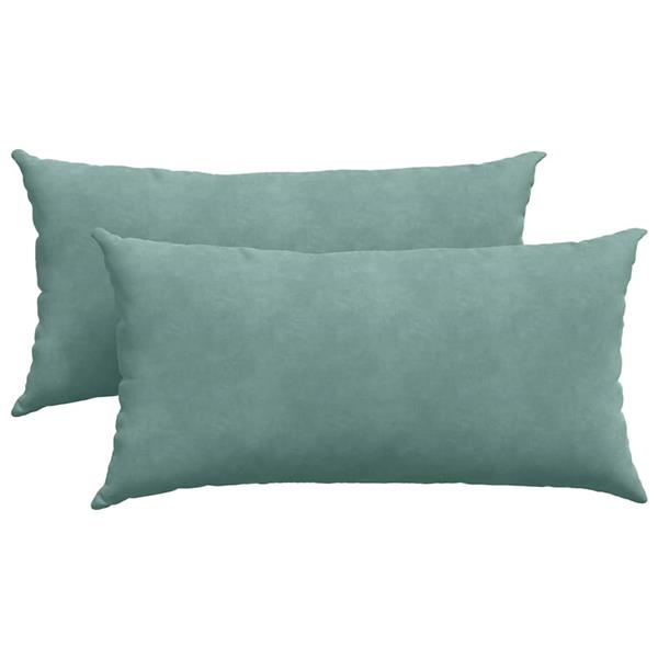 Grote foto vidaxl sofa kussens 2 pcs zeegroen 80 x 40 cm katoen stof huis en inrichting woningdecoratie
