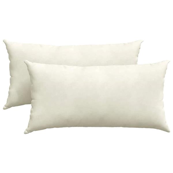 Grote foto vidaxl sofa kussens 2 pcs cr me 80 x 40 cm katoen stof huis en inrichting woningdecoratie